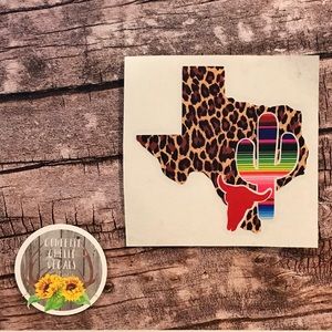Texas DECAL with Cactus